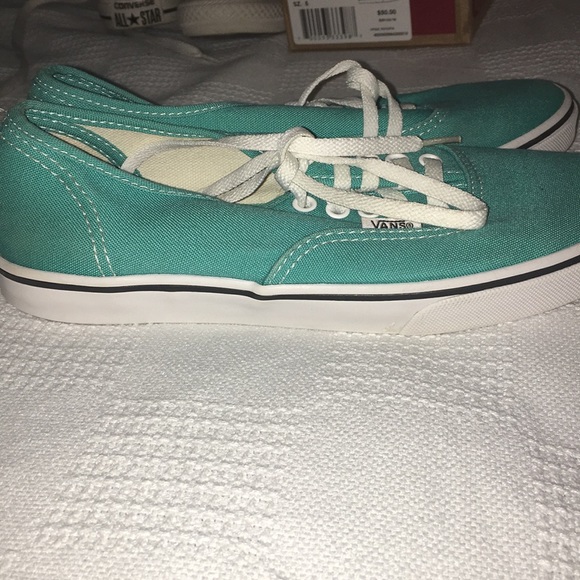 teal authentic vans